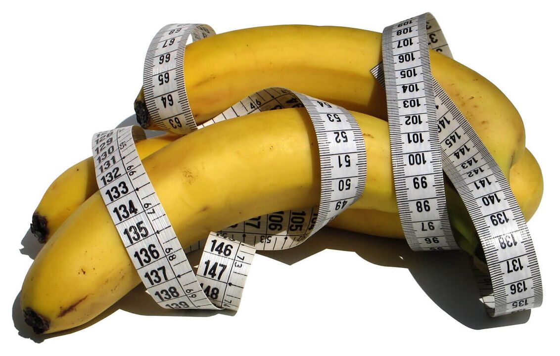 Increased penis - centimeter in bananas